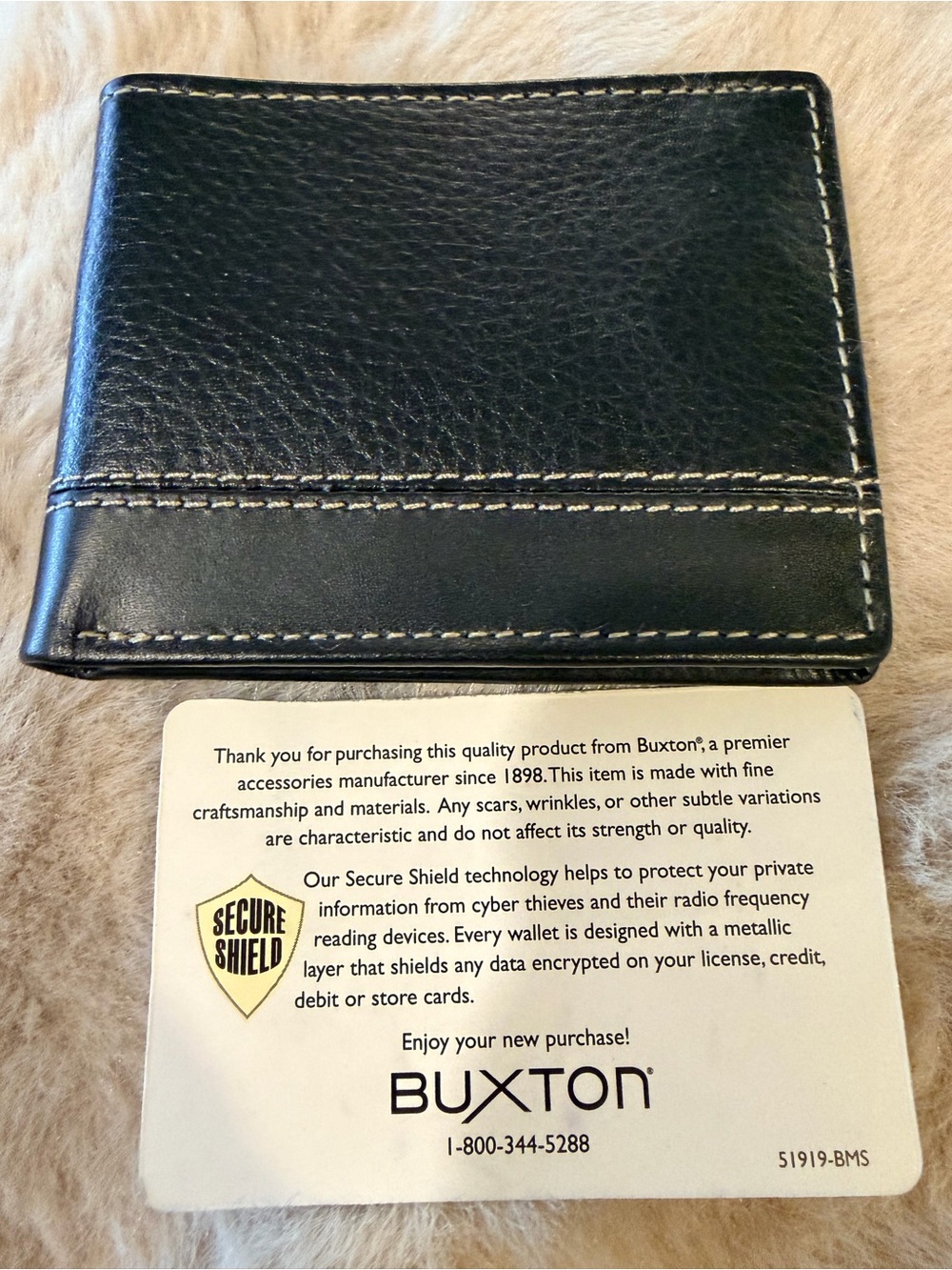 Espresso Brown Leather Bi-Fold Wallet with Contrast Stitching